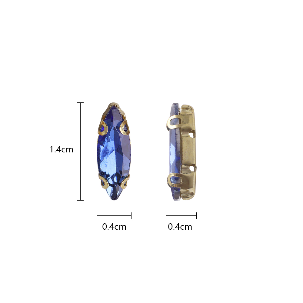 20Pcs 4x15mm Horse eye Crystal - Sew On Rhinestone のレビューと価格