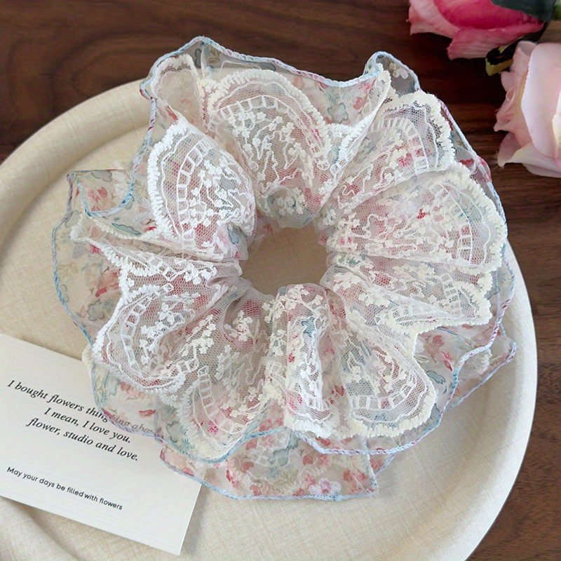 Pink and Green Floral Lace Tri - Elastic Lace Trim のレビューと価格