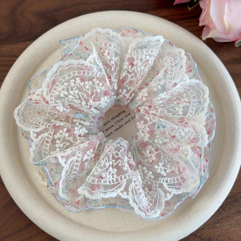 Pink and Green Floral Lace Tri - Elastic Lace Trim のレビューと価格
