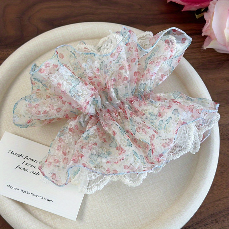 Pink and Green Floral Lace Tri - Elastic Lace Trim のレビューと価格