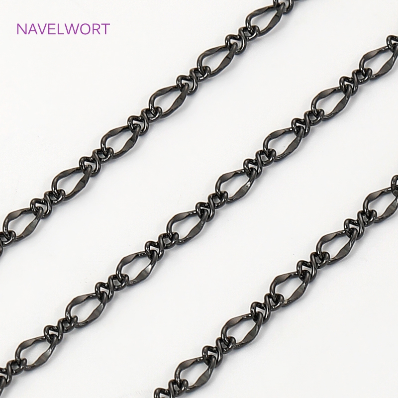 Black Color Oval Thin Chains F - Embroidery Craft のレビューと価格
