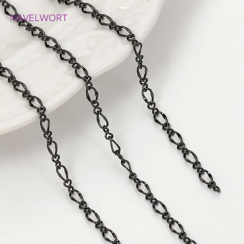 Black Color Oval Thin Chains F - Embroidery Craft のレビューと価格