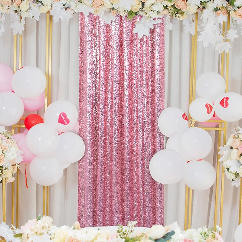1PC Pink Sequin Backdrop Curta - Sequin Fabric Panel のレビューと価格