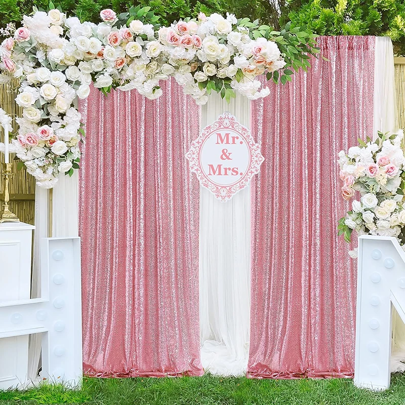 1PC Pink Sequin Backdrop Curta - Sequin Fabric Panel のレビューと価格