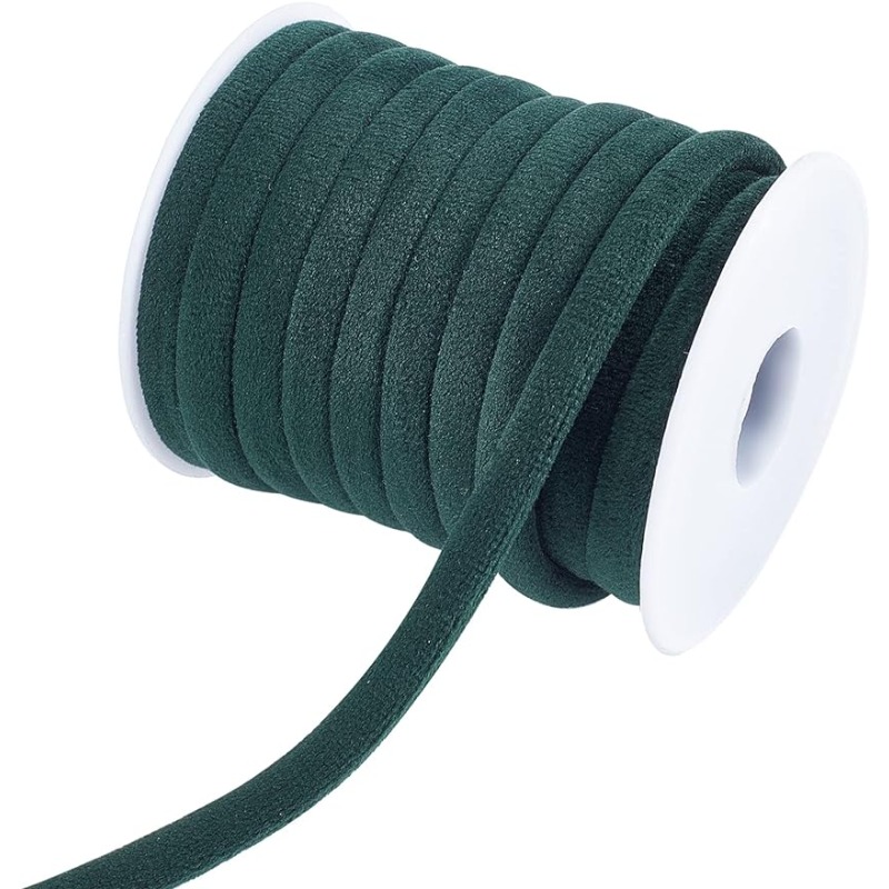 1 Roll 10m 8mm Dark Green Velv - Velvet Ribbon Roll のレビューと価格