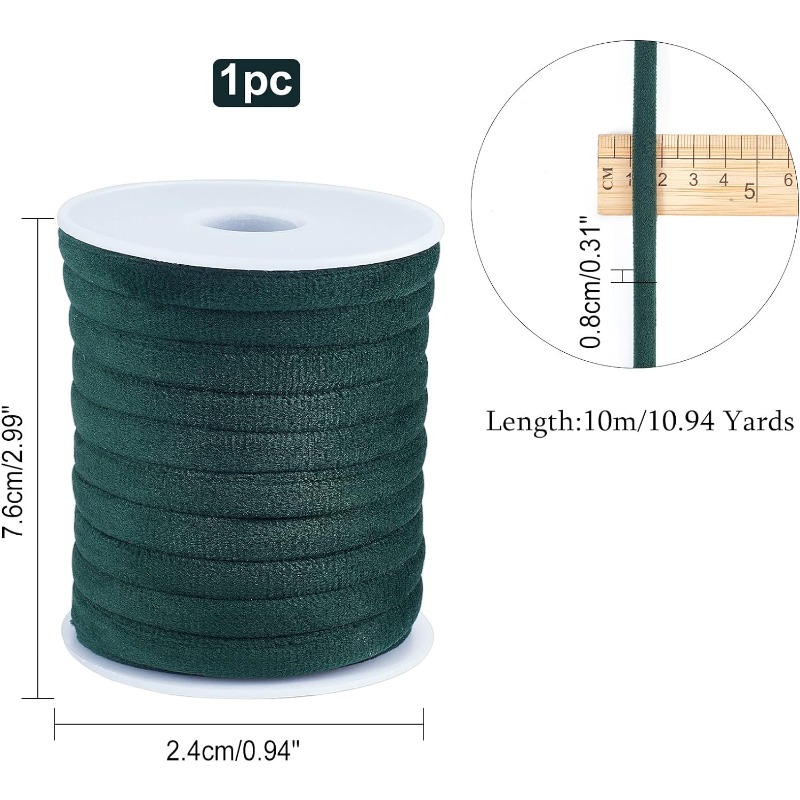 1 Roll 10m 8mm Dark Green Velv - Velvet Ribbon Roll のレビューと価格