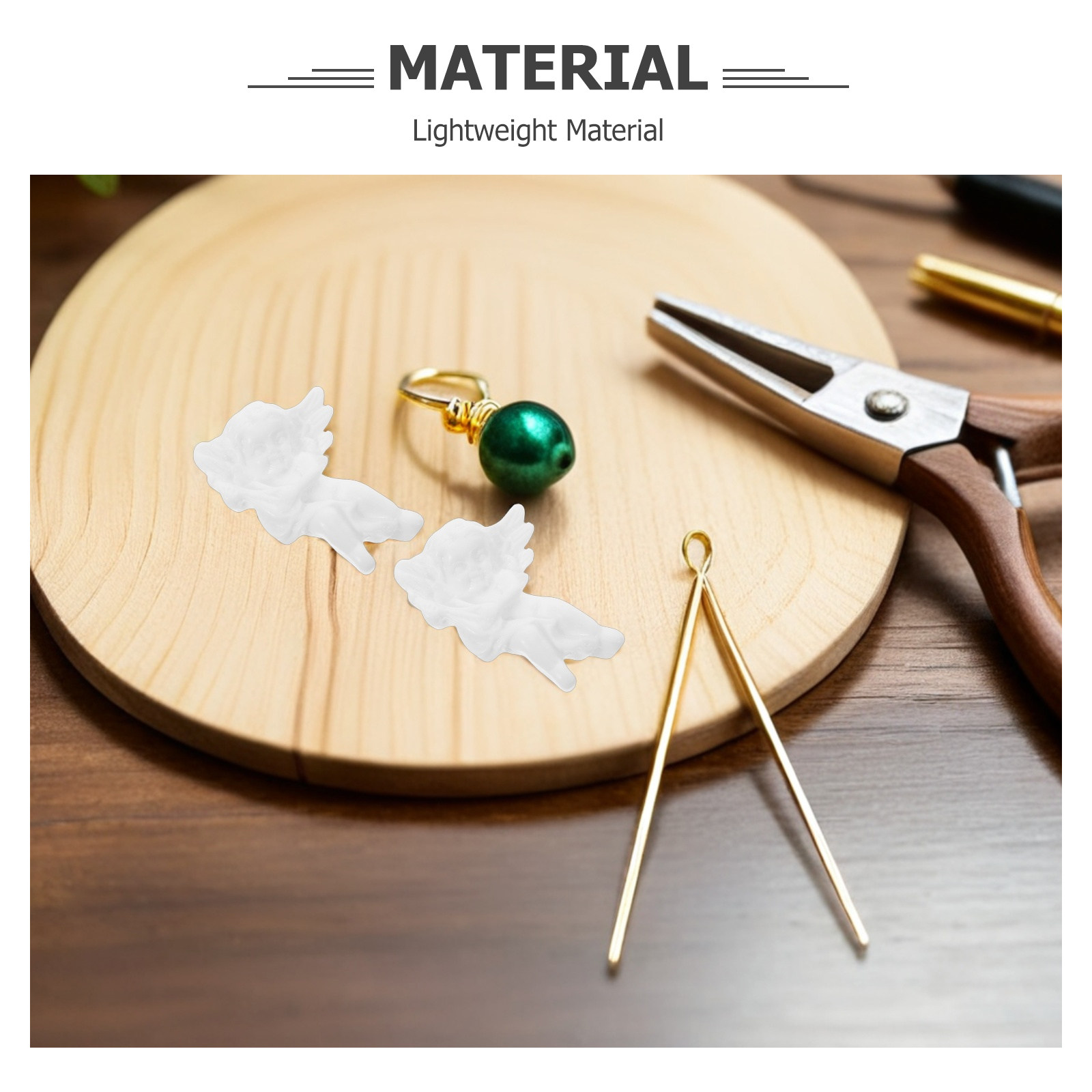 100Pcs Resin Angel Miniatures  - Christmas Craft Embellishment のレビューと価格
