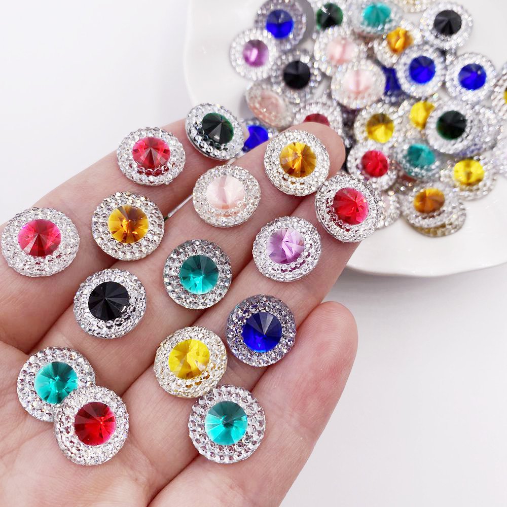 Resin 10/12/16mm Double Color  - Embellishment Glue Craft のレビューと価格