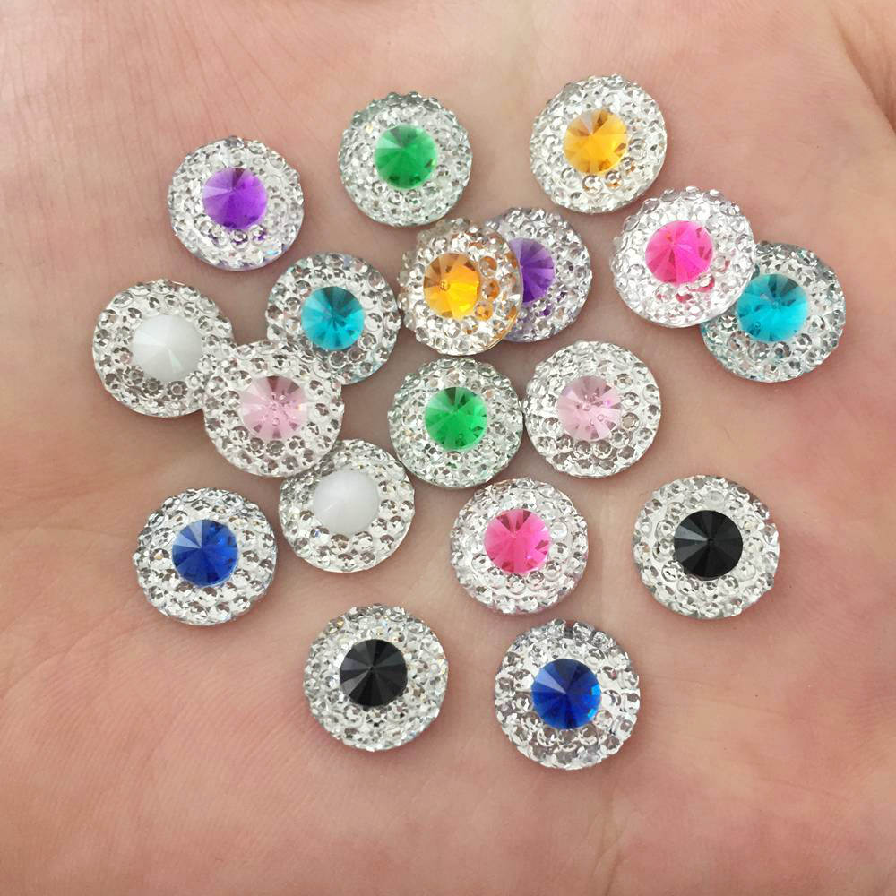 Resin 10/12/16mm Double Color  - Embellishment Glue Craft のレビューと価格