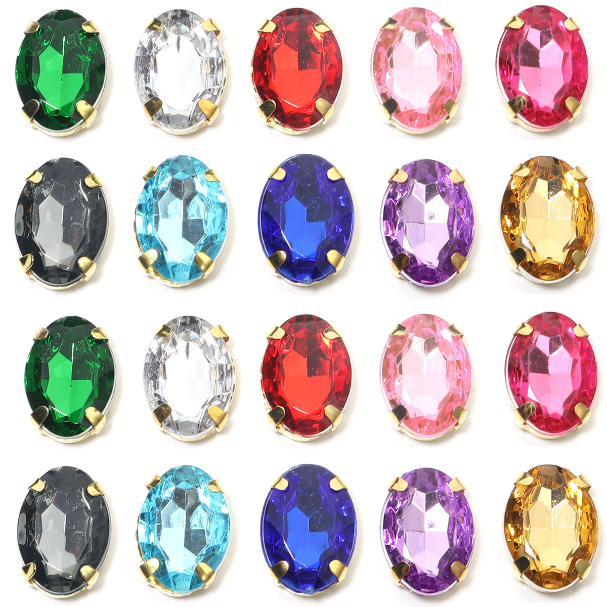 50pcs Gold Color Stainless Ste - Sew On Rhinestone のレビューと価格