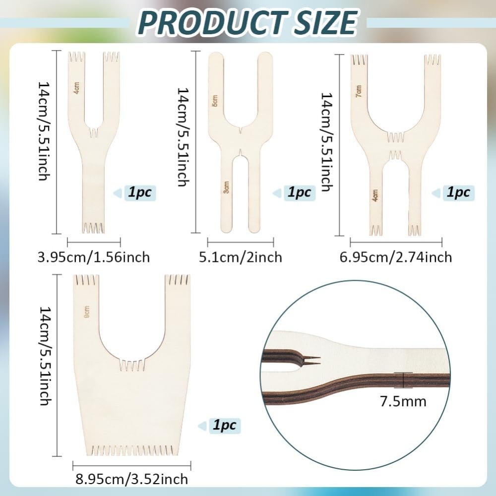 4 Sizes Wooden Pompom Maker (5 - Pom Pom Maker Tool のレビューと価格