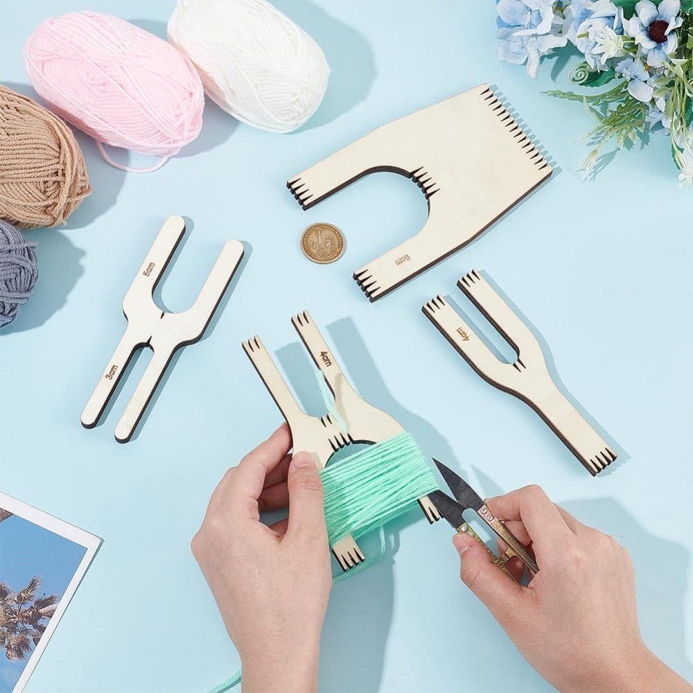 4 Sizes Wooden Pompom Maker (5 - Pom Pom Maker Tool のレビューと価格