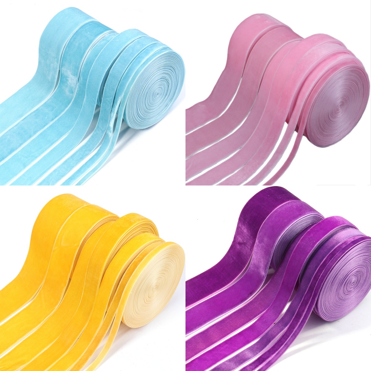 5-10yards/roll Velvet Ribbons  - Velvet Ribbon Roll のレビューと価格