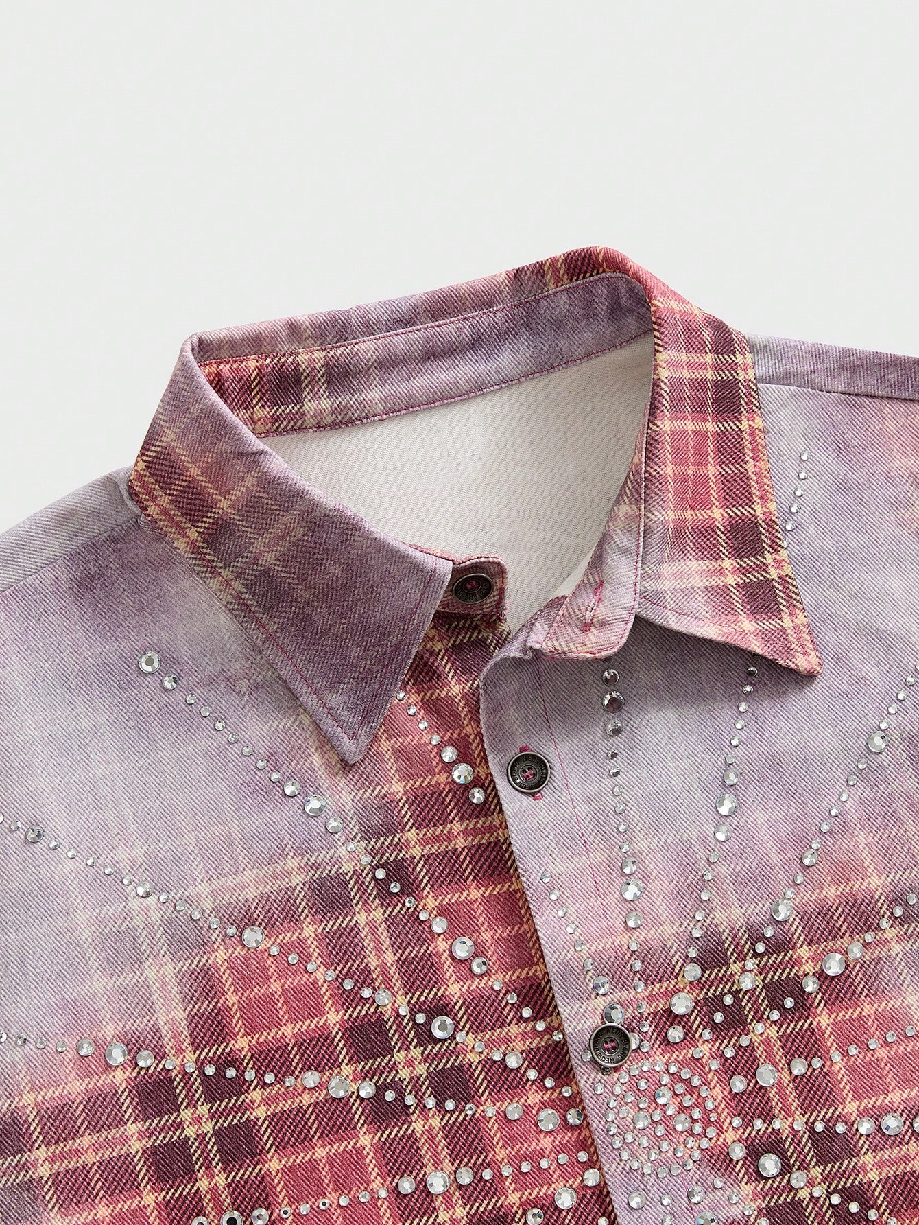 Mens Plaid Denim Shirt With Rh - Embellish Knit のレビューと価格