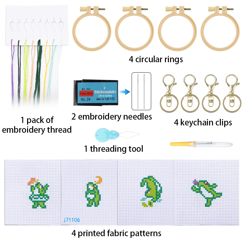 4pcs Embroidery Starter Kit DI - Embroidery Craft のレビューと価格
