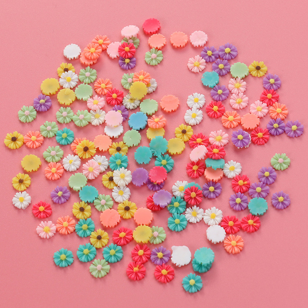 50Pcs 9Mm Small Daisy Resin Fl - Embellishment Crafts のレビューと価格