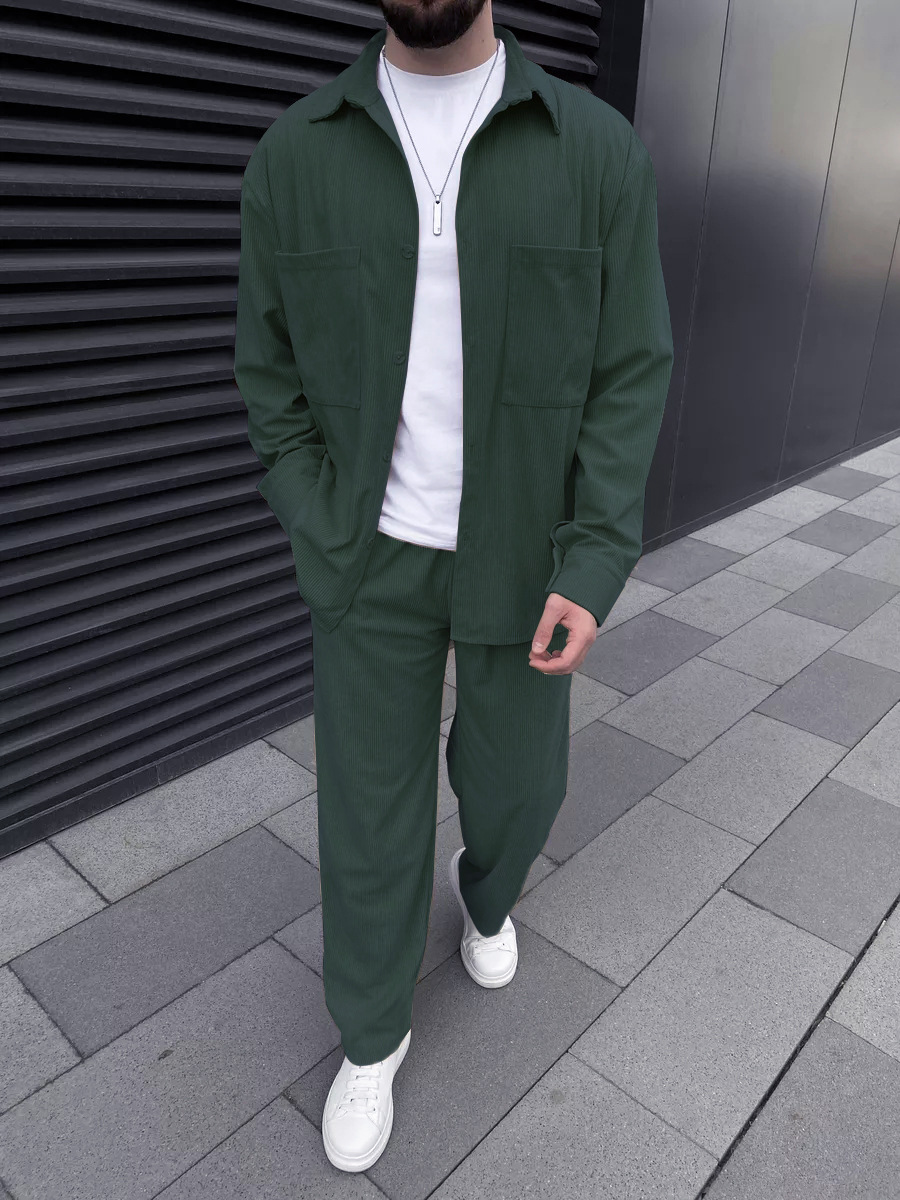 Men's corduroy two-piece outfi - Embellish Knit のレビューと価格