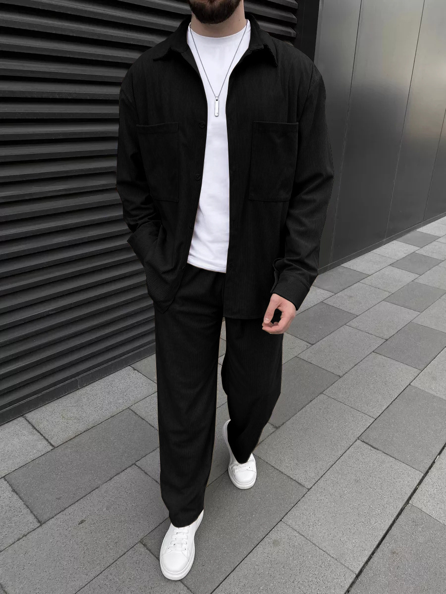 Men's corduroy two-piece outfi - Embellish Knit のレビューと価格