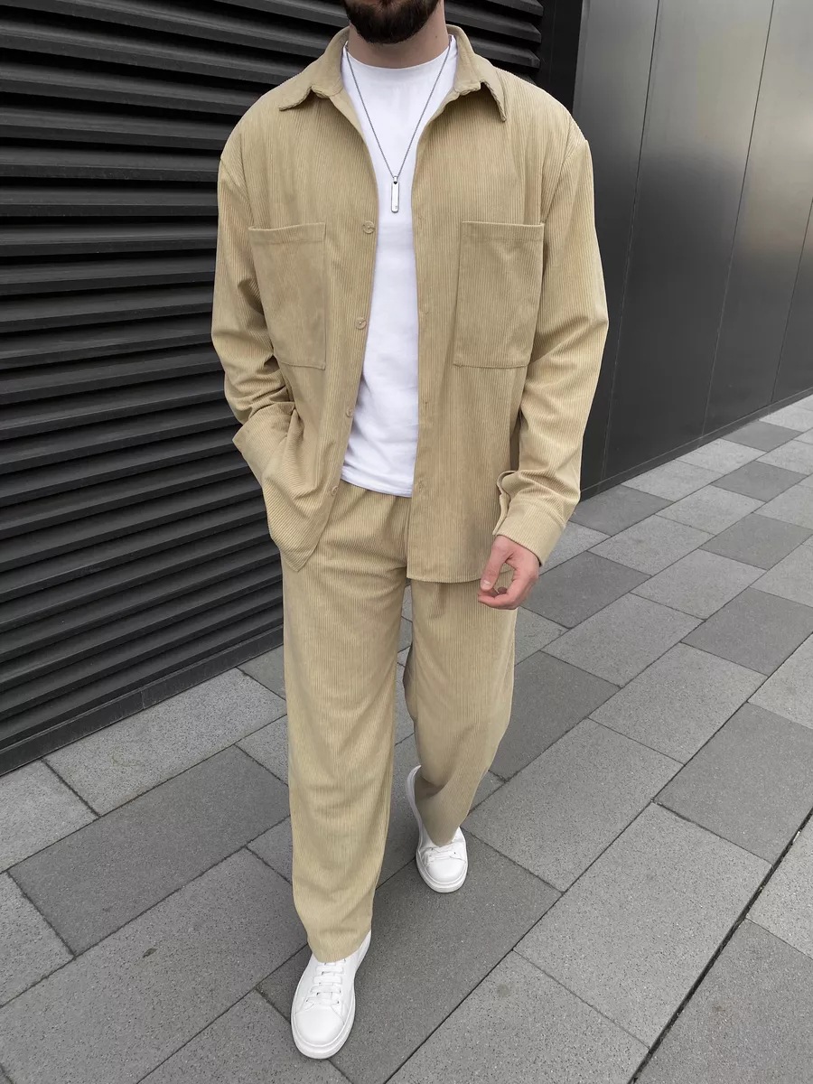 Men's corduroy two-piece outfi - Embellish Knit のレビューと価格