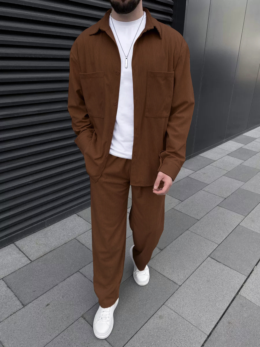 Men's corduroy two-piece outfi - Embellish Knit のレビューと価格