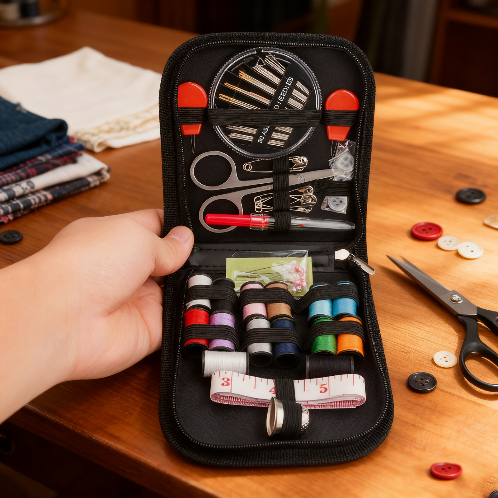 The sewing kit contains 68 acc - Pom Pom Maker Tool のレビューと価格