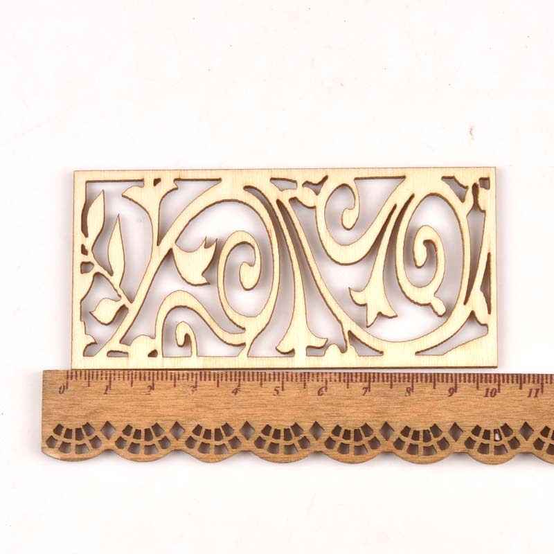 5Pcs Hollow Lace Wood Crafts F - Embellishments For Scrapbooking のレビューと価格