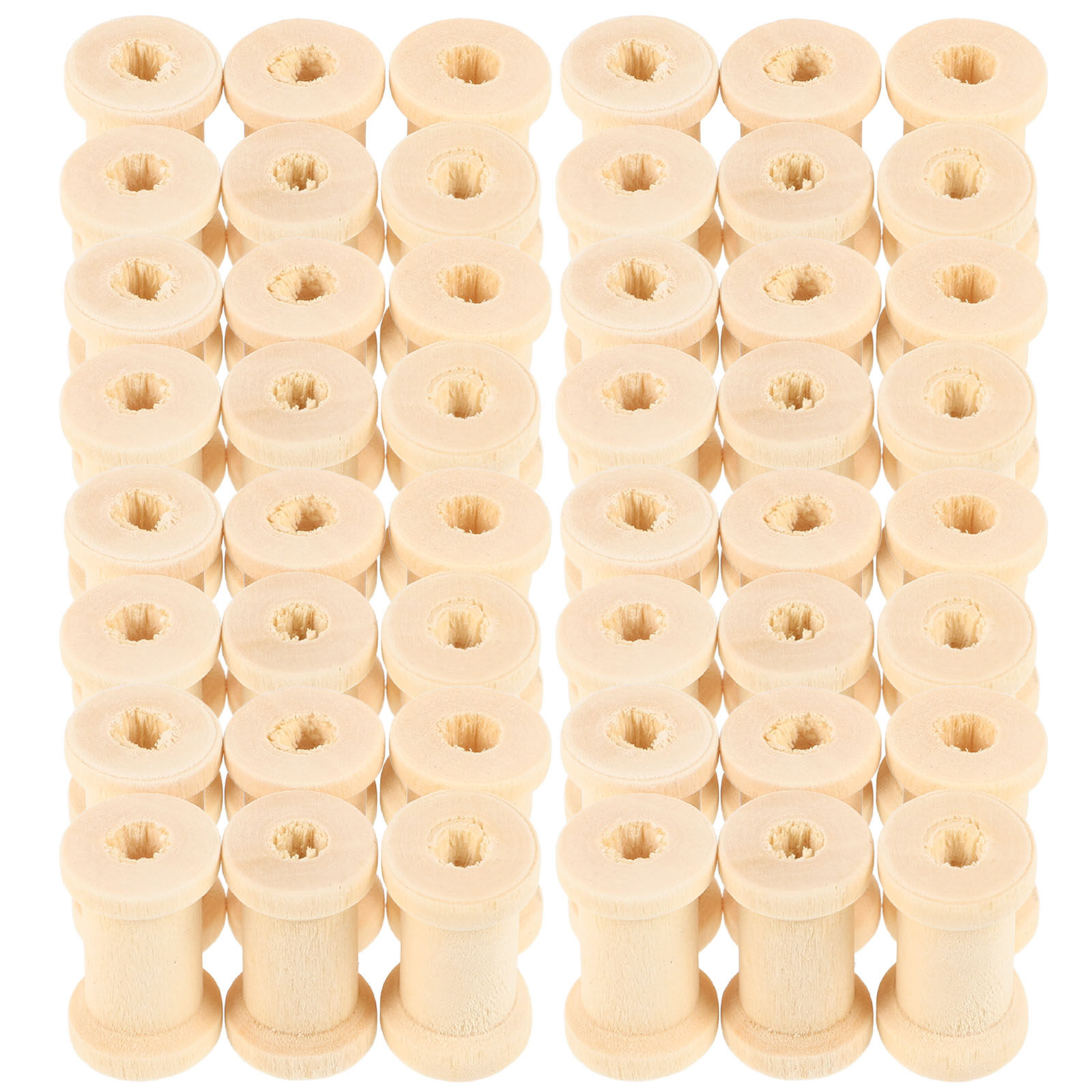 100Pcs Wooden Spools Yarn Hold - Embroidery Craft のレビューと価格