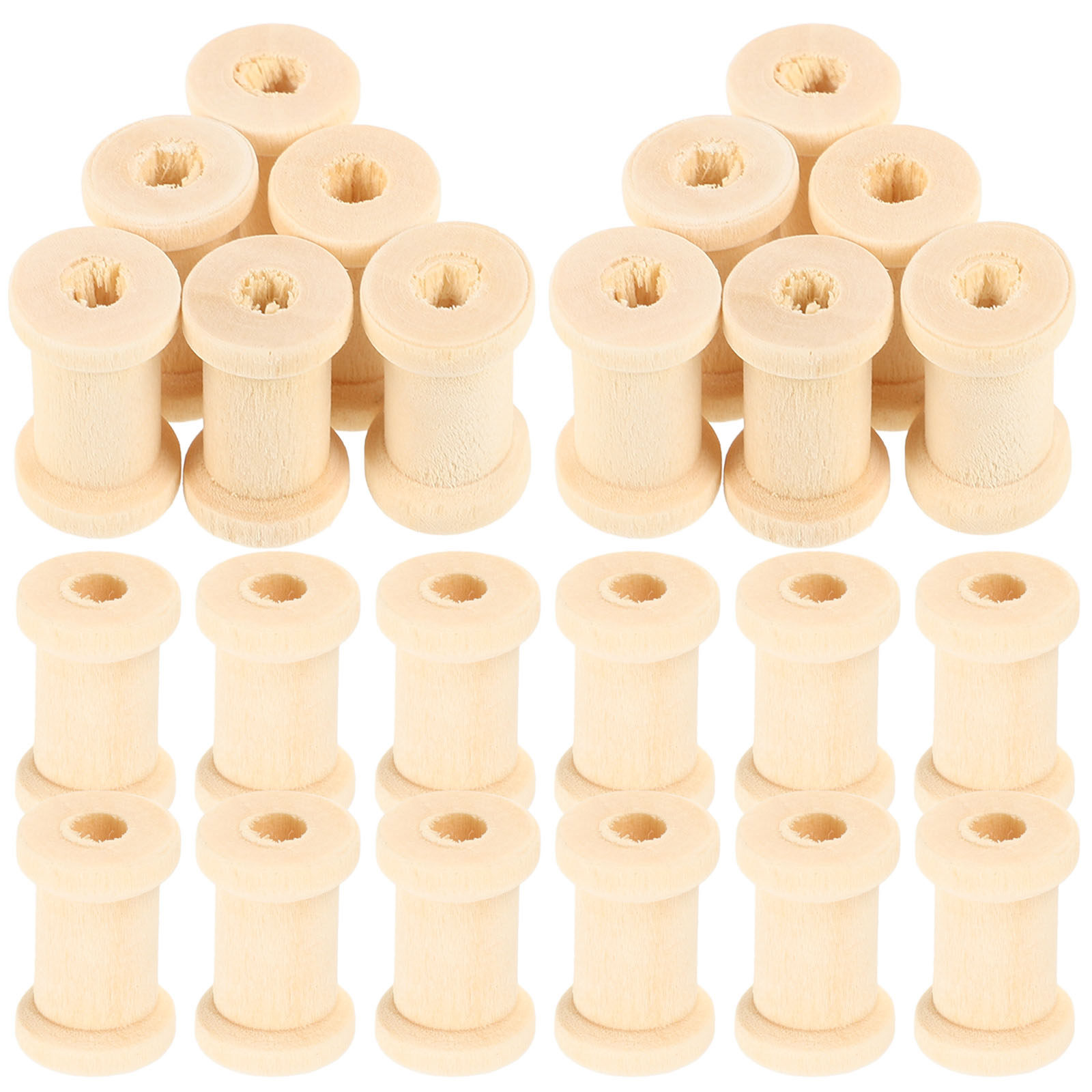100Pcs Wooden Spools Yarn Hold - Embroidery Craft のレビューと価格