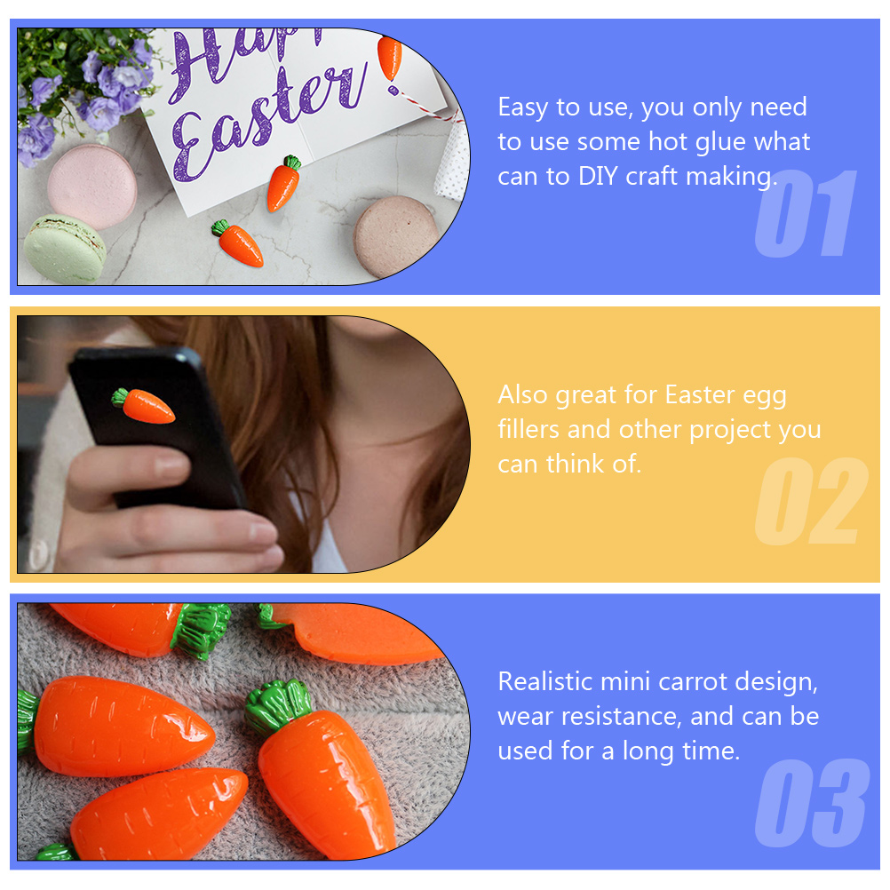  20 Pcs Simulated Carrot Acces - Embellishments For Scrapbooking のレビューと価格