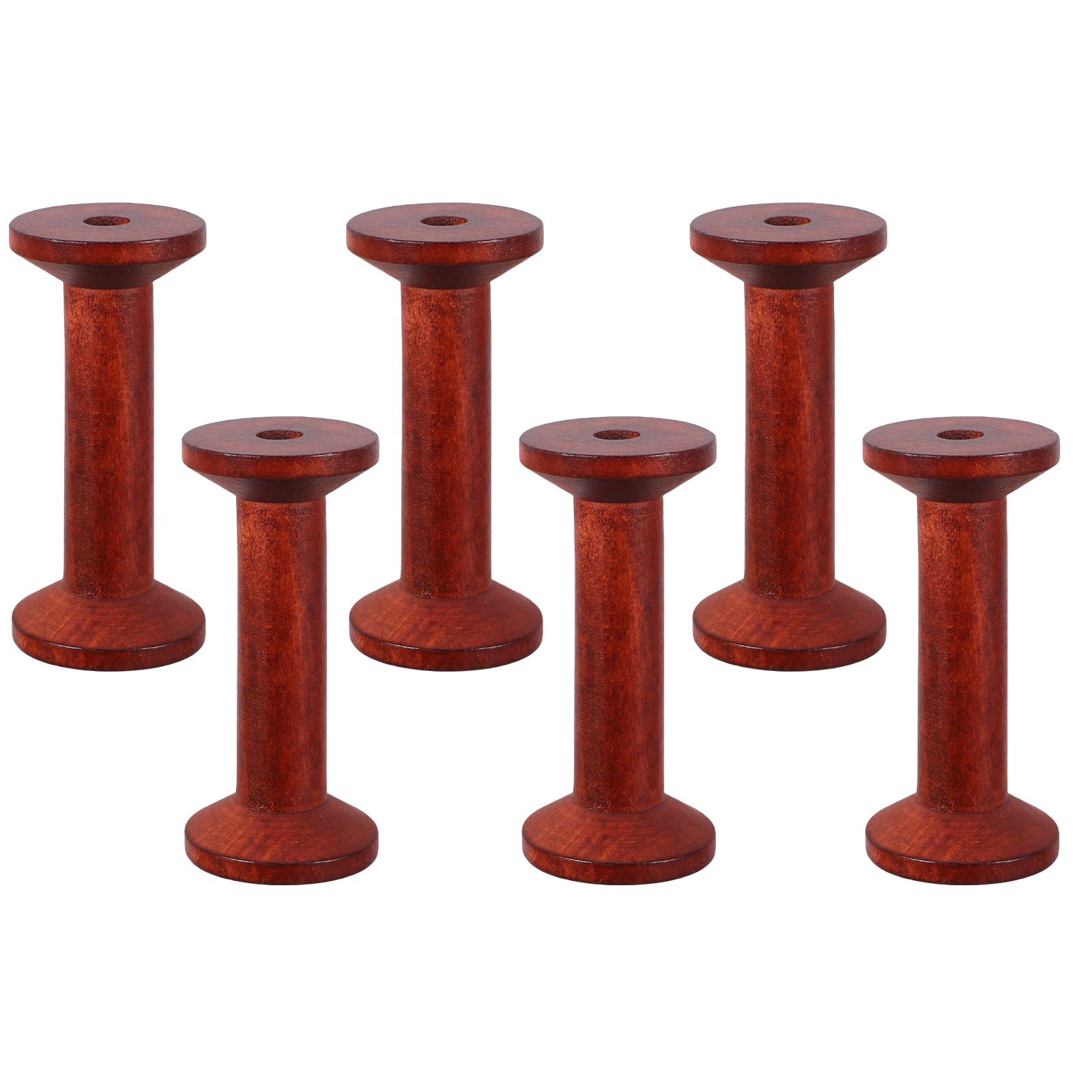 6Pcs Wooden Empty Spools for C - Embroidery Craft のレビューと価格