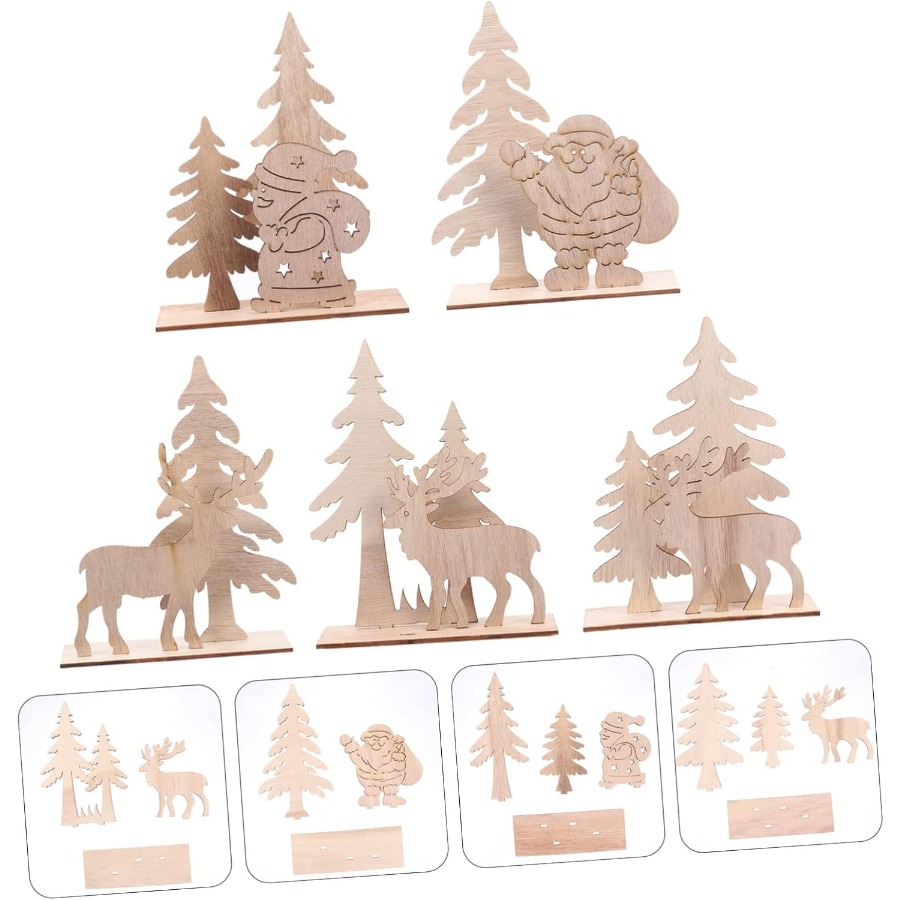 Wooden Ornaments Craft Predril - Christmas Craft Embellishment のレビューと価格