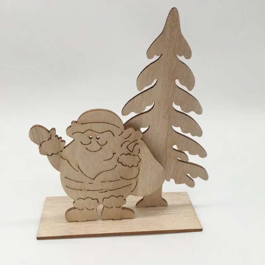 Wooden Ornaments Craft Predril - Christmas Craft Embellishment のレビューと価格