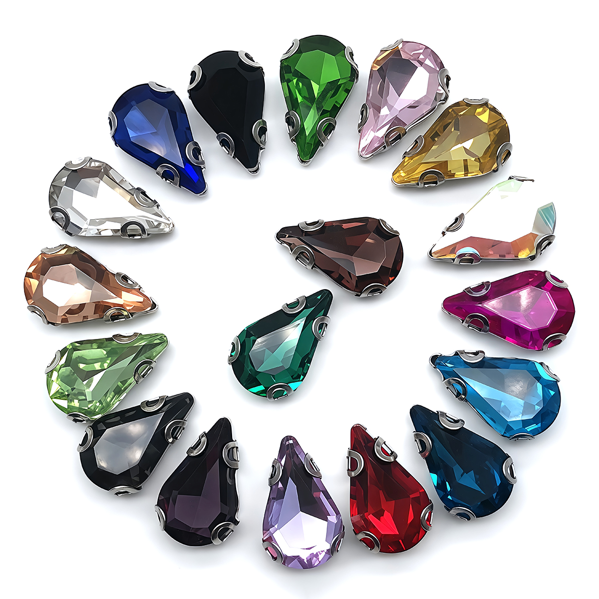 Water Drop Crystal Glass Rhine - Sew On Rhinestone のレビューと価格