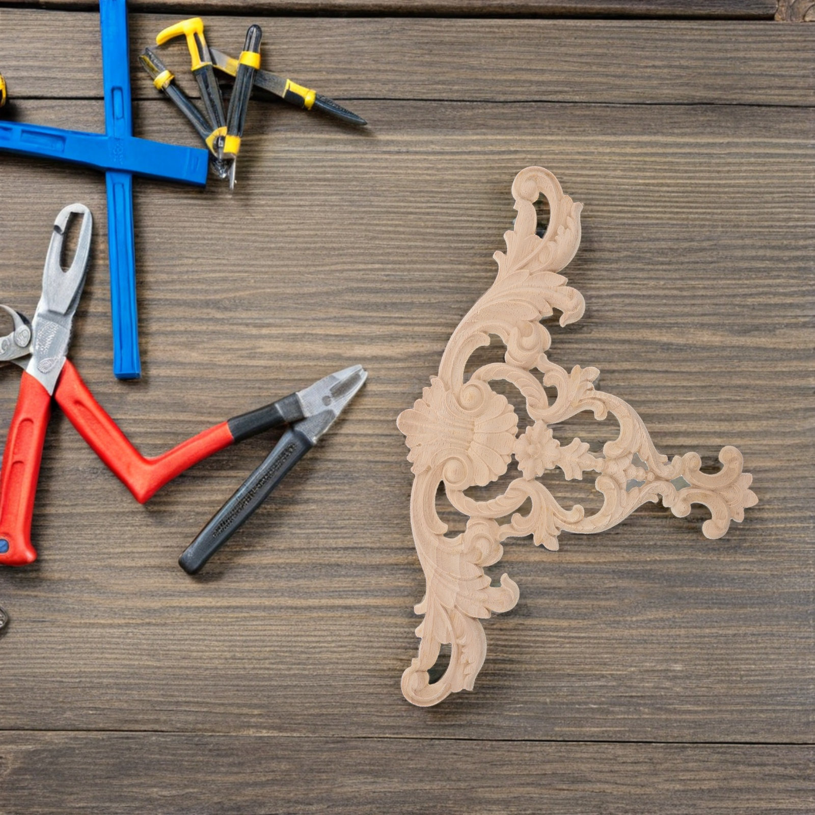 Wood Carved Appliques for Furn - Embellishment Crafts のレビューと価格