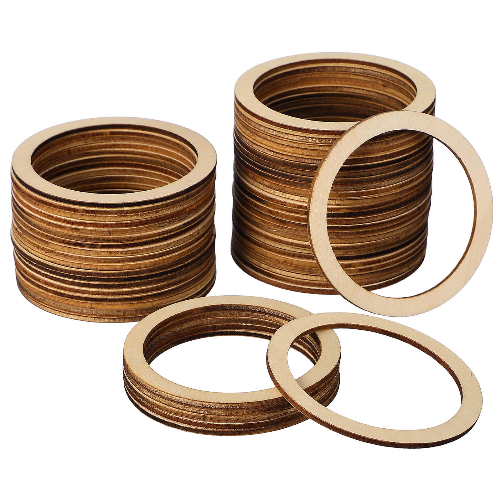 50Pcs Round Wooden Circle Embe - Christmas Craft Embellishment のレビューと価格