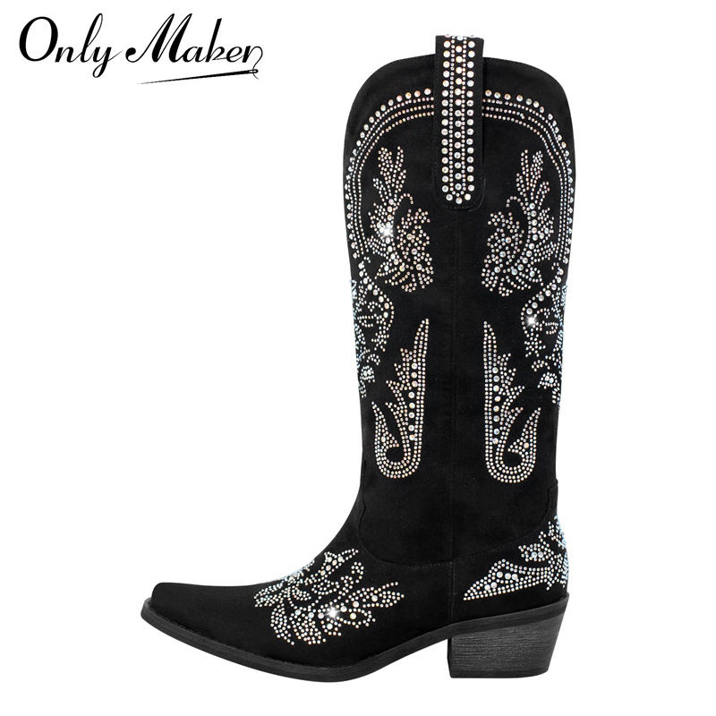 Onlymaker Women Pointed Toe Rh - Sew On Rhinestone のレビューと価格