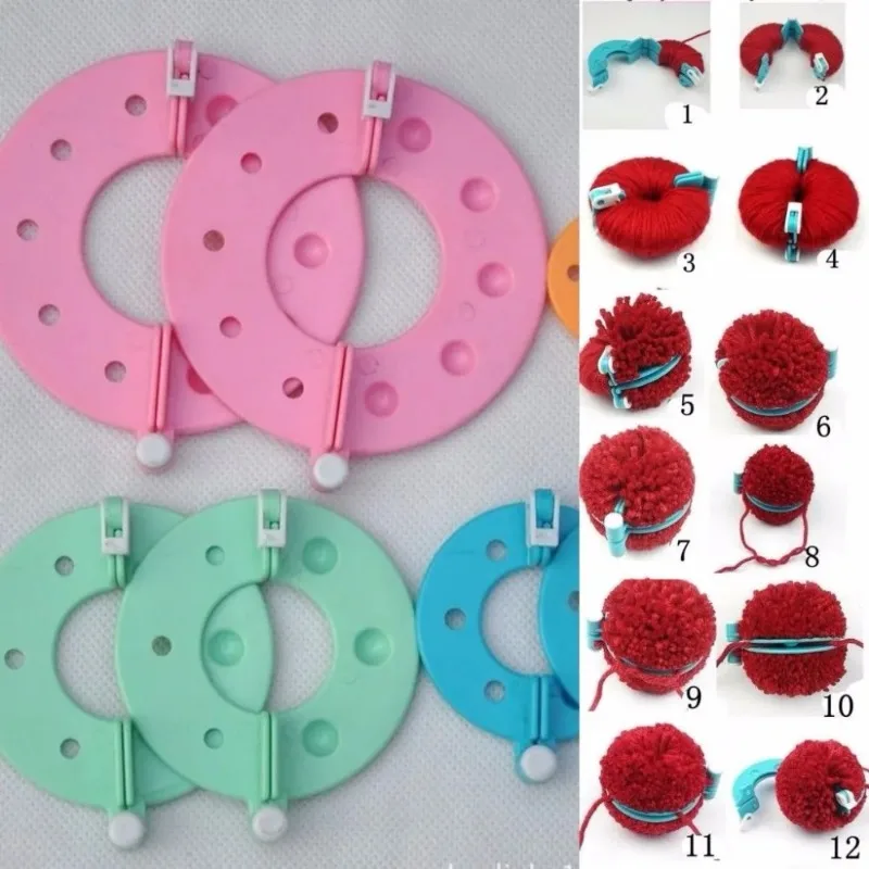 8PCS 4Sizes Fluff Ball Weaver  - Pom Pom Maker Tool のレビューと価格