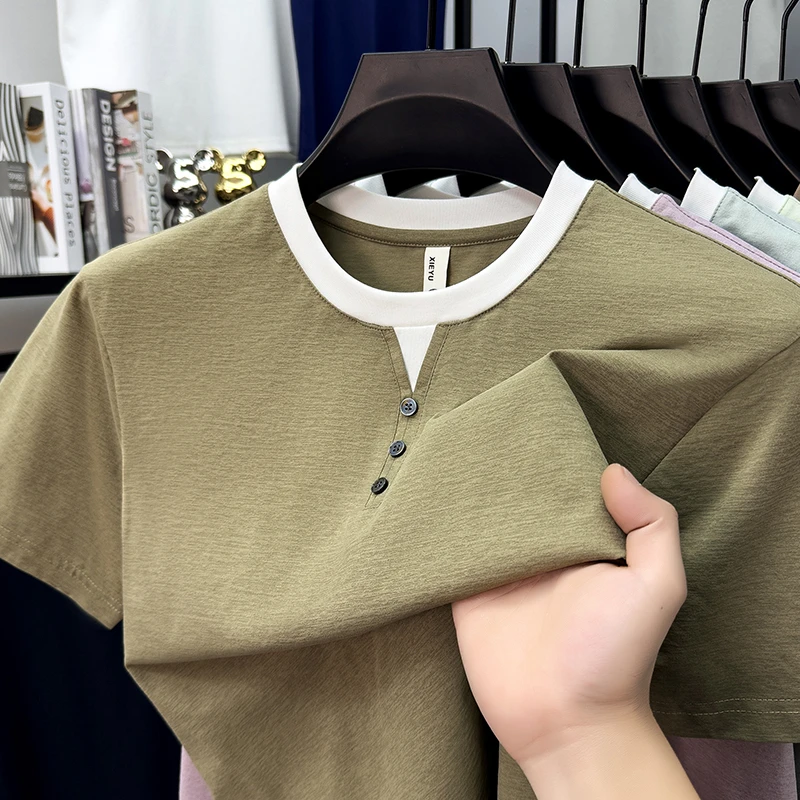 Mens Short Sleeve Henley Neck  - Embellish Knit のレビューと価格