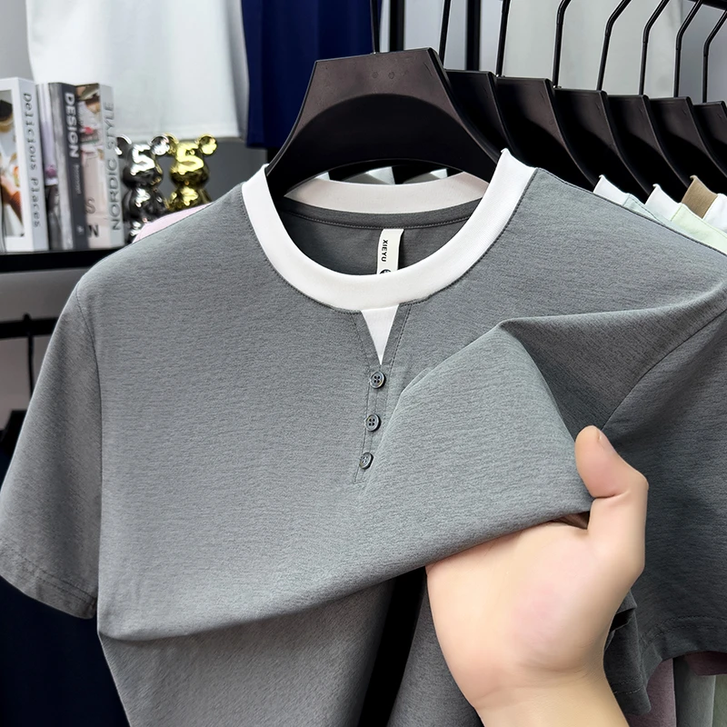 Mens Short Sleeve Henley Neck  - Embellish Knit のレビューと価格