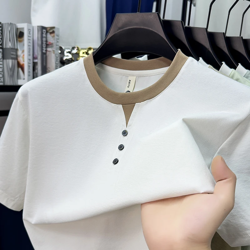 Mens Short Sleeve Henley Neck  - Embellish Knit のレビューと価格