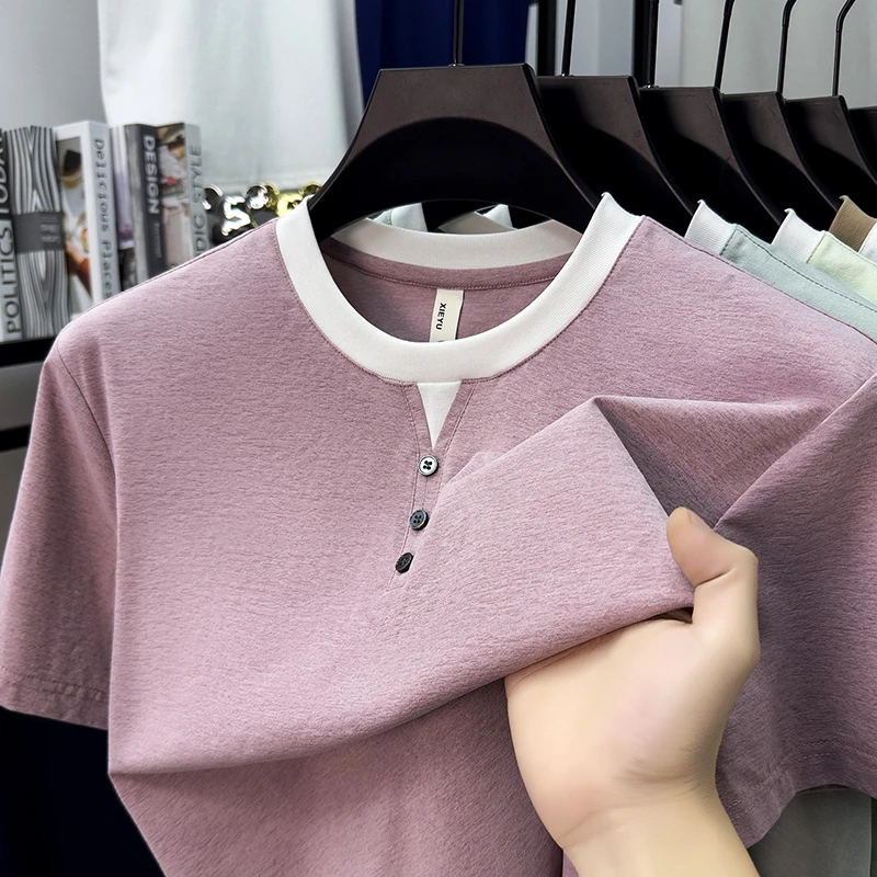 Mens Short Sleeve Henley Neck  - Embellish Knit のレビューと価格
