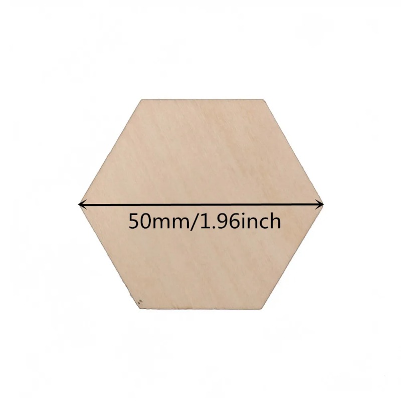 10-120mm Wooden Hexagon Blank  - Christmas Craft Embellishment のレビューと価格