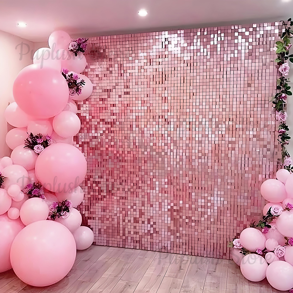 Pink Shimmer Wall Backdrop Pan - Sequin Fabric Panel のレビューと価格