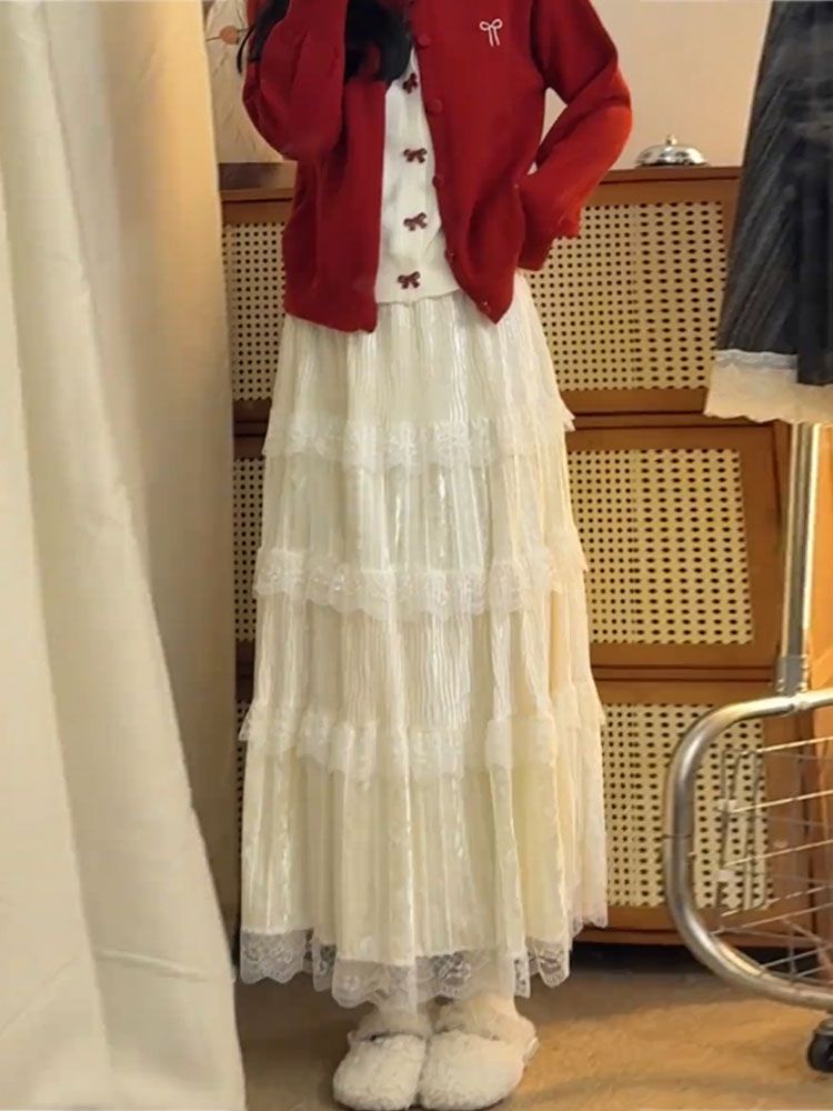 Elegant High Waist  Skirt in S - Elastic Lace Trim のレビューと価格