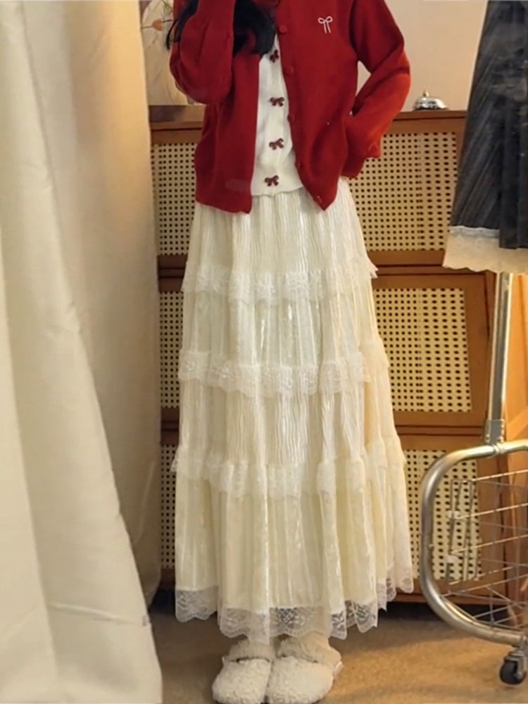 Elegant High Waist  Skirt in S - Elastic Lace Trim のレビューと価格