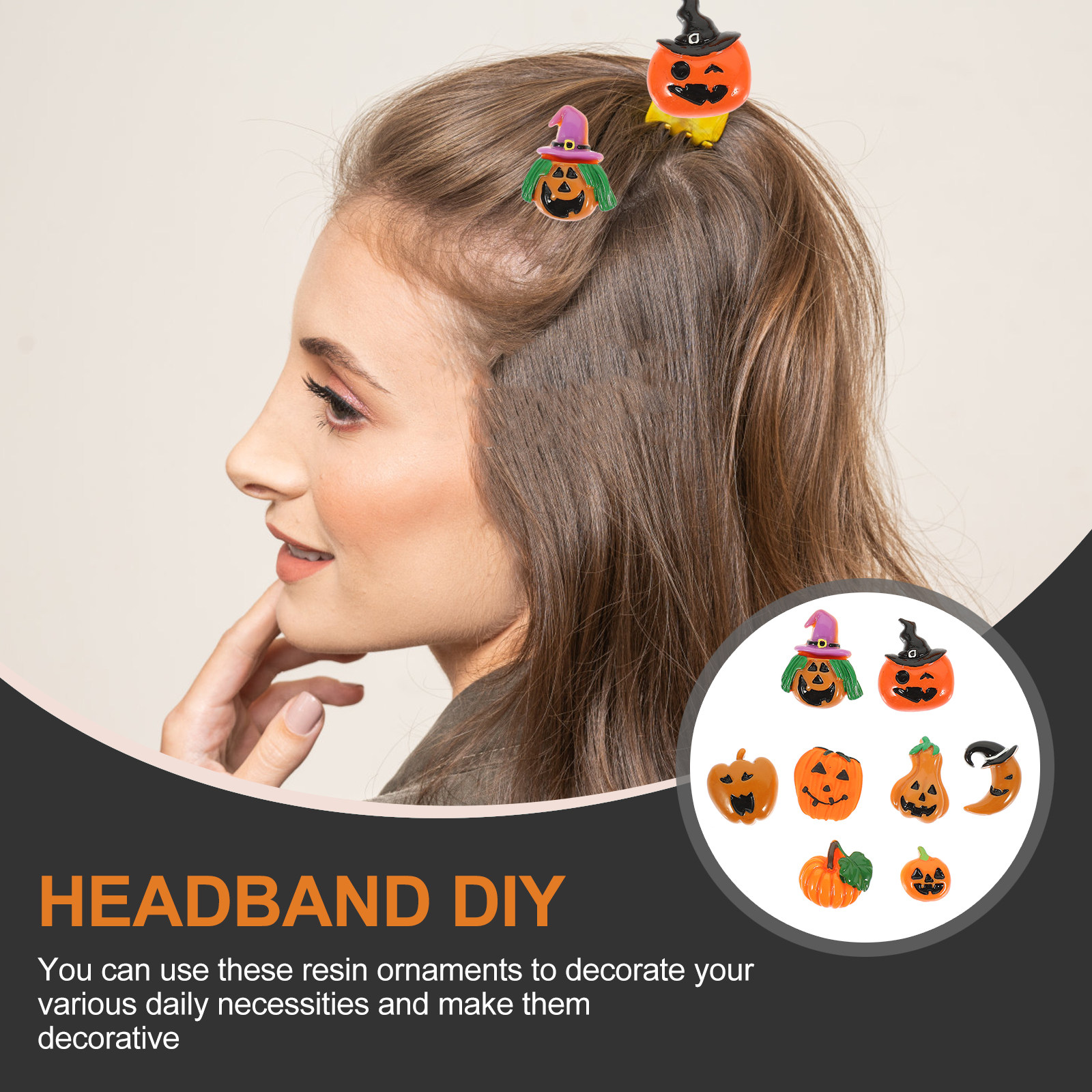 24Pcs Resin Halloween Pumpkin  - Embellishment Crafts のレビューと価格