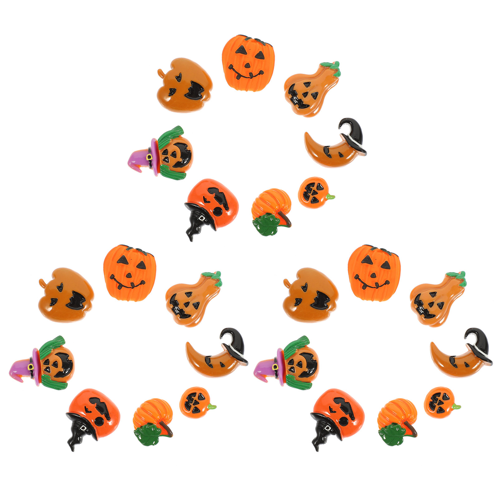 24Pcs Resin Halloween Pumpkin  - Embellishment Crafts のレビューと価格