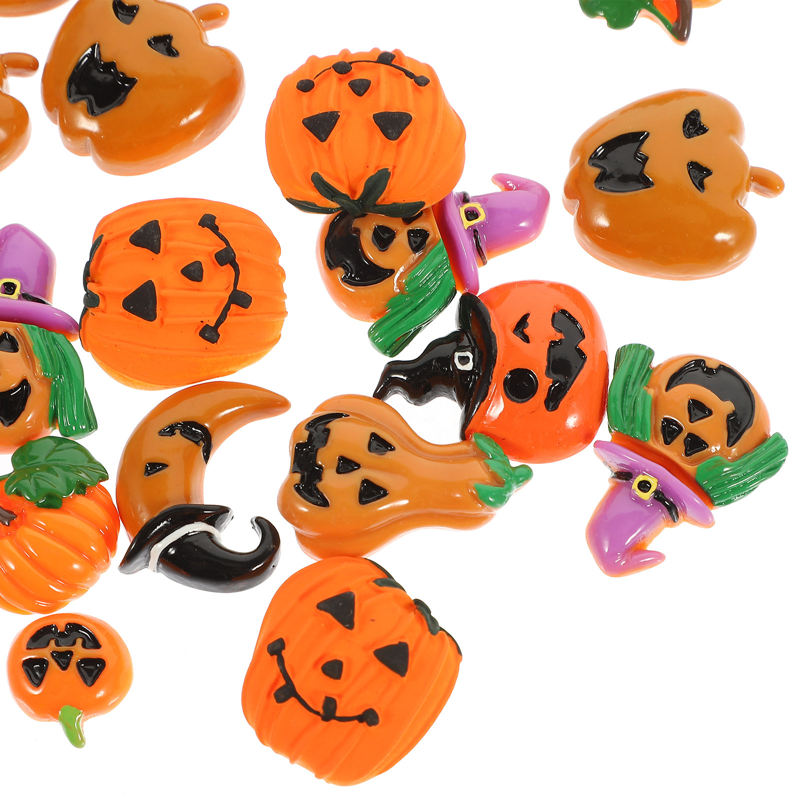 24Pcs Resin Halloween Pumpkin  - Embellishment Crafts のレビューと価格