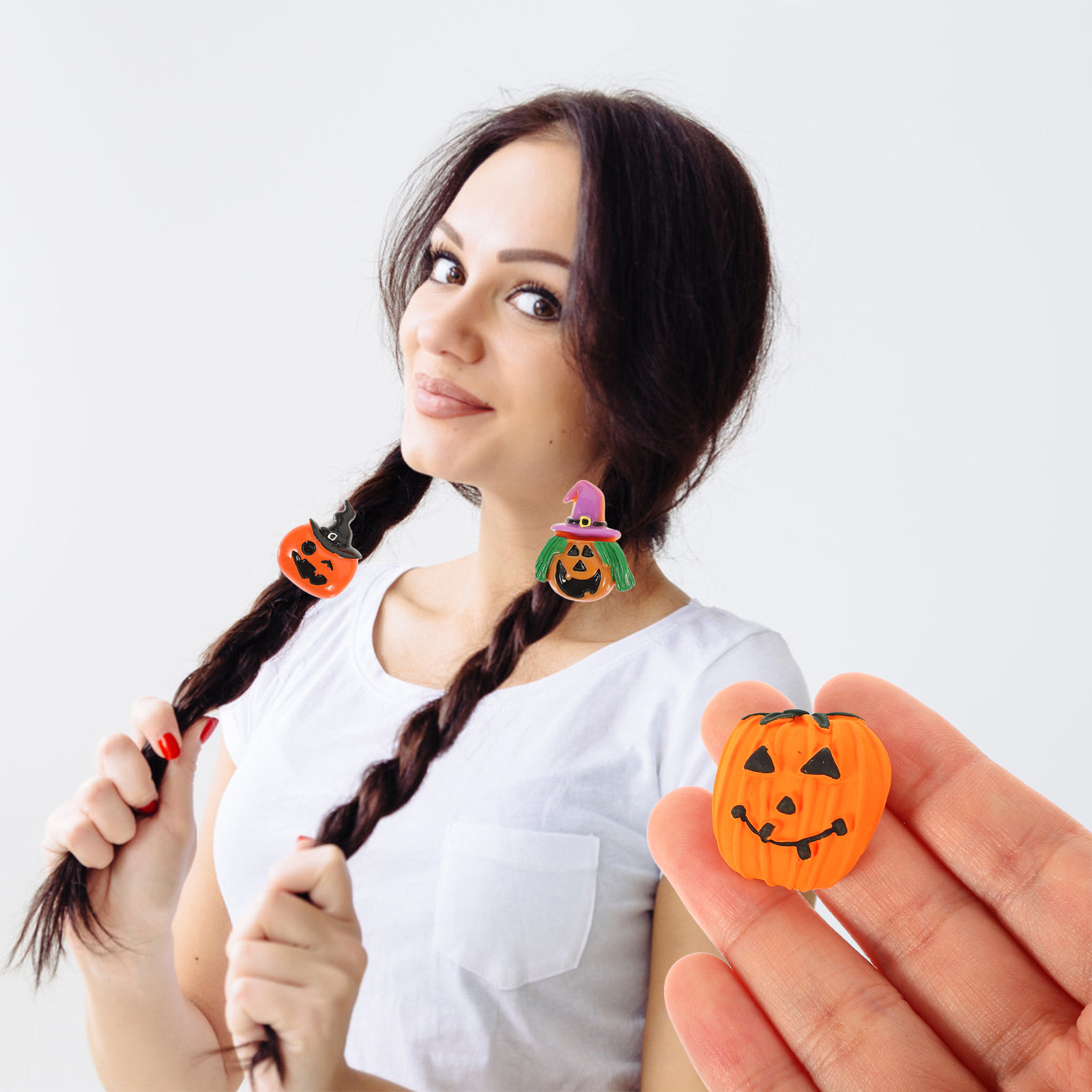 24Pcs Resin Halloween Pumpkin  - Embellishment Crafts のレビューと価格