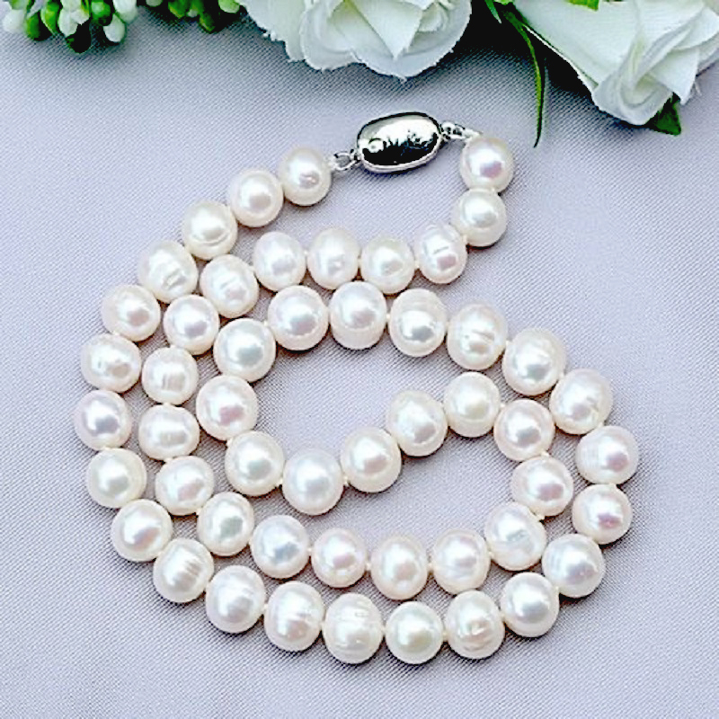 8-9mm Natural Freshwater Pearl - Pearl Trim Chain のレビューと価格